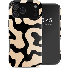 Selencia Coque arrière Vivid avec MagSafe Apple iPhone 17 Pro Max - Art Wave Black