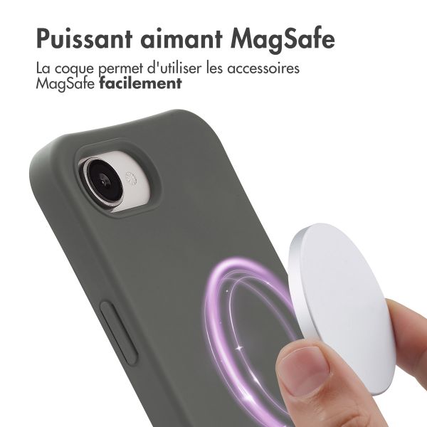 imoshion Coque arrière Color avec cordon amovible et MagSafe Apple iPhone 17e / 16e - Black Coffee