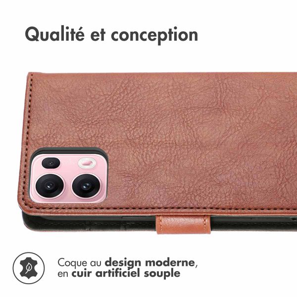 imoshion Étui de télephone portefeuille de luxe Oppo Reno 13 Pro - Marron