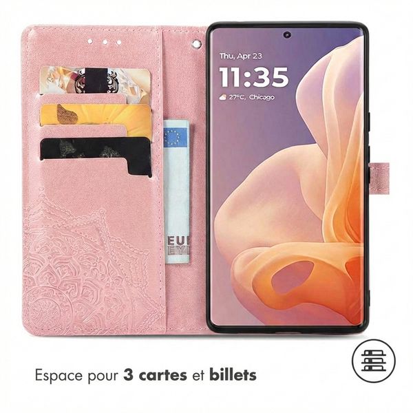 imoshion Etui de télephone Mandala Motorola Moto G85 - Rose Doré