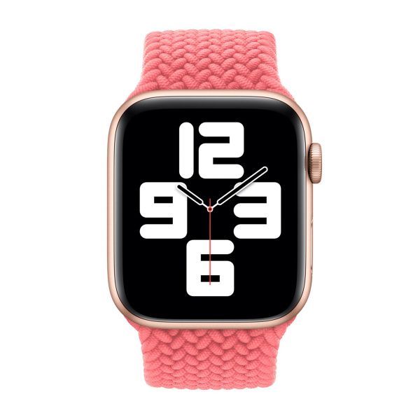 Apple Bracelet Solo tressé Apple Watch | 44/45/46/49 mm - Taille 7 - Pink Punch