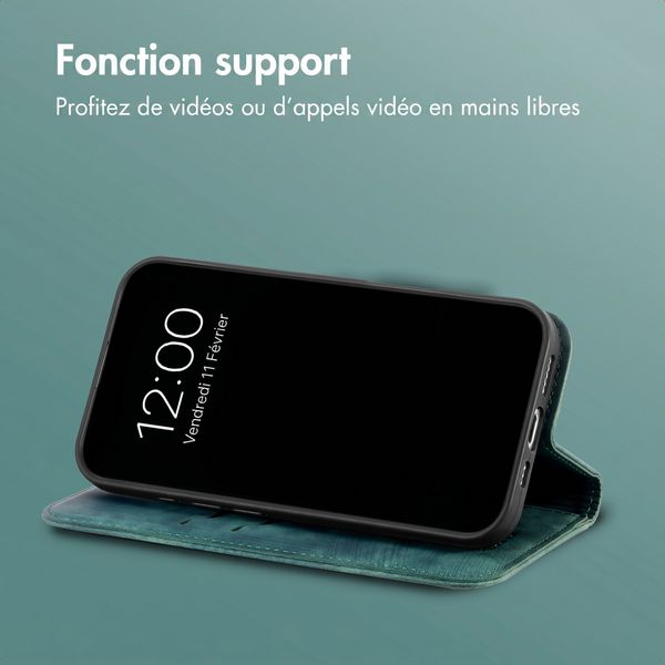 imoshion Étui de téléphone portefeuille Slim Motorola Moto G77 - Vert