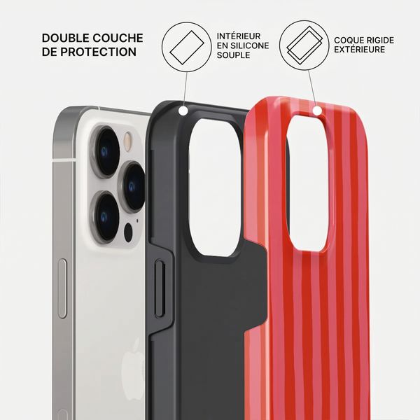 Burga Coque Tough MagSafe Apple iPhone 15 Pro - Pomegranate