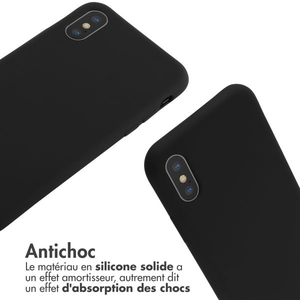 imoshion Coque en silicone avec cordon Apple iPhone X / Xs - Noir