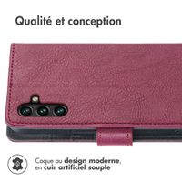 imoshion Étui de télephone portefeuille de luxe Samsung Galaxy A13 (4G) - Bordeaux