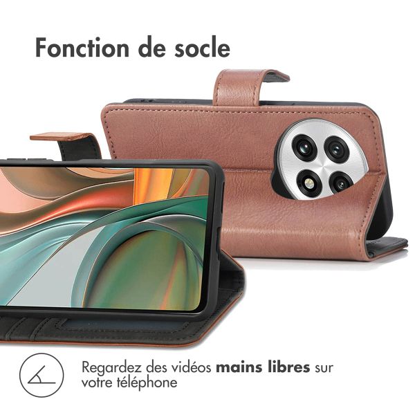imoshion Étui de télephone portefeuille de luxe OnePlus 13 - Marron