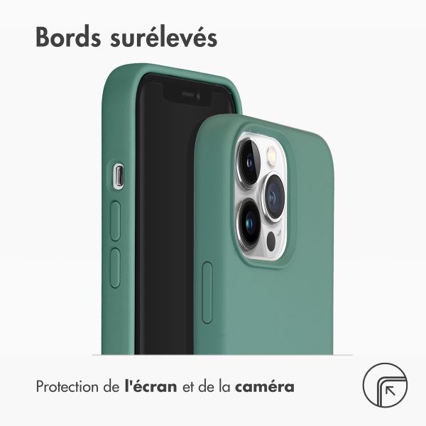 Accezz Coque Liquid Silicone avec MagSafe Apple iPhone 13 Pro - Vert foncé