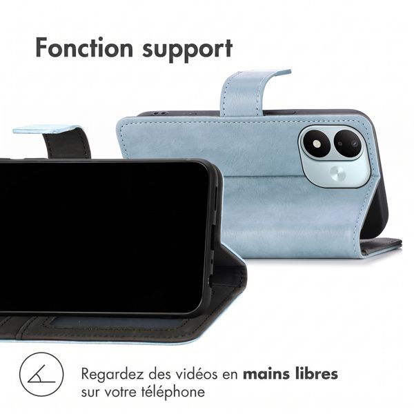 imoshion Étui de télephone portefeuille de luxe Xiaomi Redmi Note 17 (5G) - Bleu clair