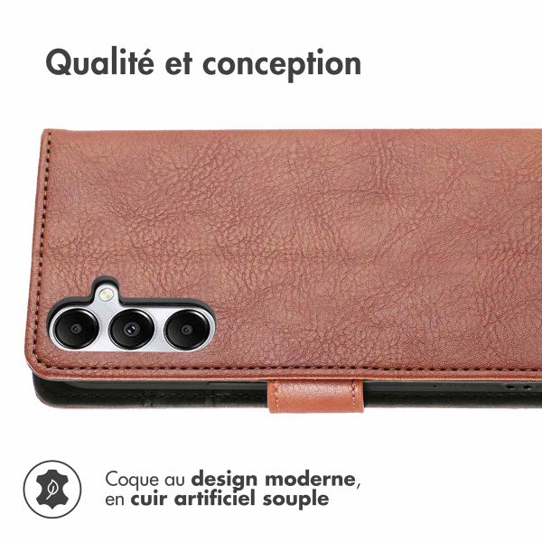 imoshion Étui de télephone portefeuille de luxe Samsung Galaxy A17 (5G) / (4G) - Marron