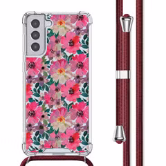 imoshion Coque Design avec cordon Samsung Galaxy S21 Plus - Flower Water