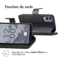 imoshion Étui de télephone portefeuille de luxe Nokia X30 - Noir
