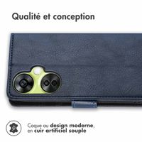 imoshion Étui de télephone portefeuille de luxe OnePlus Nord CE 3 / CE 3 Lite - Bleu foncé
