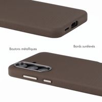 Accezz Coque arrière Mesh avec MagSafe Samsung Galaxy S25 / S24 - Marron