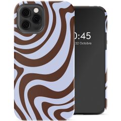 Selencia Coque arrière Vivid Apple iPhone 12 (Pro) - Dream Swirl Chocolate