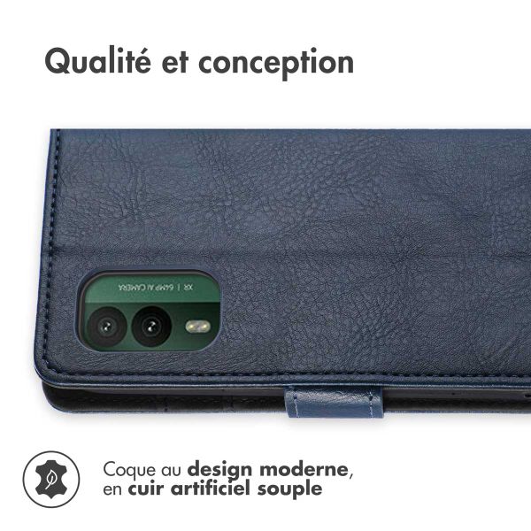 imoshion Étui de télephone portefeuille de luxe Nokia XR21 - Bleu foncé
