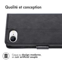 imoshion Étui de télephone portefeuille de luxe Apple iPhone 17e / 16e - Noir