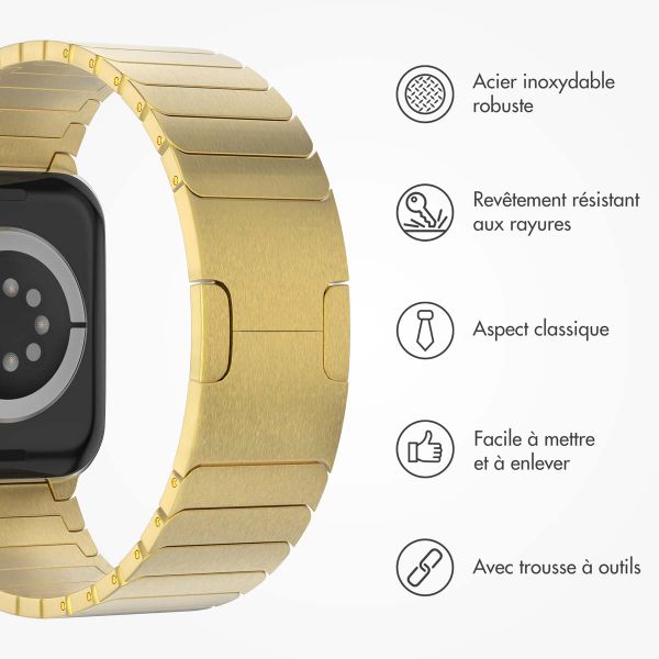Selencia Bracelet à maillons en acier Apple Watch | 38/40/41/42 mm - Doré