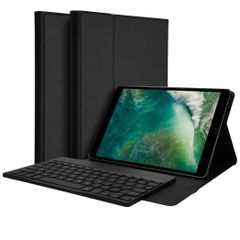 Accezz Étui de tablette portefeuille Bluetooth Clavier Apple iPad 6 (2018) 9.7 pouces / iPad 5 (2017) 9.7 pouces - AZERTY / FR - Noir