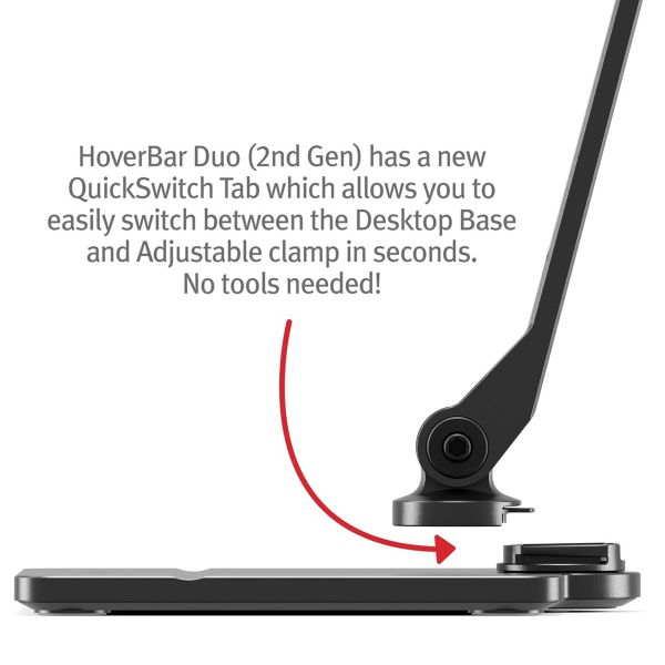Twelve South HoverBar Duo 2e génération - Support de tablette - Réglable - Noi