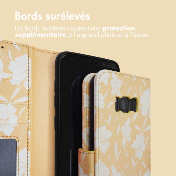 imoshion Étui de télephone portefeuille Design Samsung Galaxy S8 - Yellow Flowers