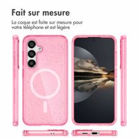 imoshion Coque Pailletée avec MagSafe Samsung Galaxy S25 - Paillettes Rose