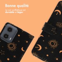imoshion Étui de télephone portefeuille Design Motorola Moto G34 - Sky Black