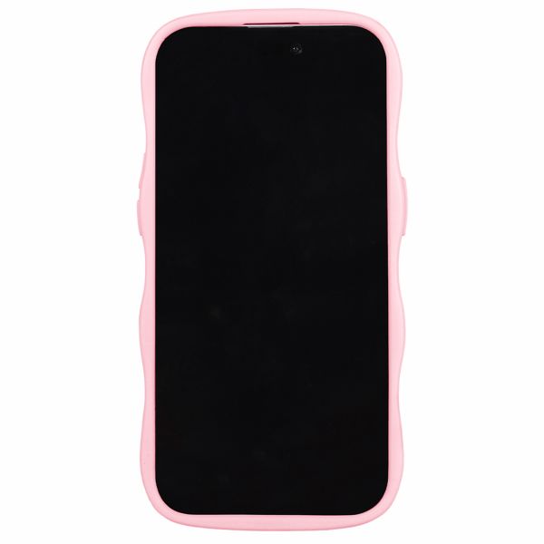 Holdit Coque Wavy Apple iPhone 17e / 16e / 15 / 14 / 13 - Transparent / Pink