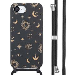 imoshion Coque design en silicone avec cordon Apple iPhone 17e / 16e - Sky Black