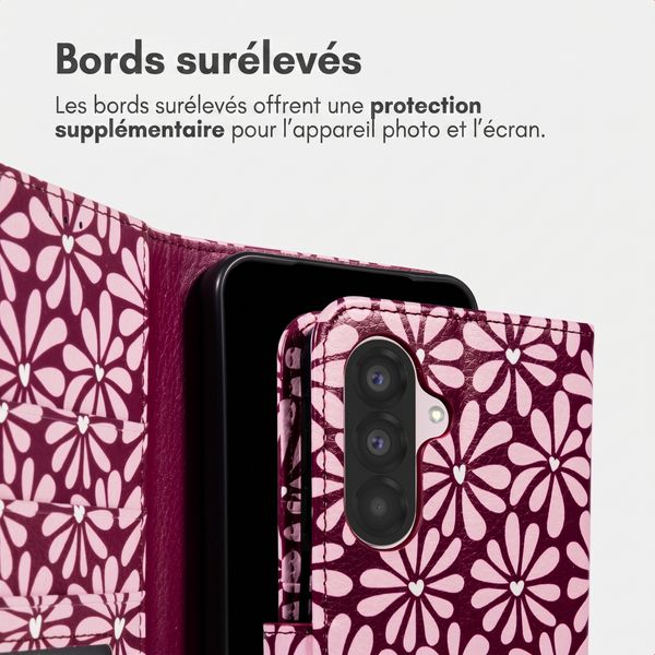 imoshion Étui de télephone portefeuille Design Samsung Galaxy A36 - Bloom Love Blush