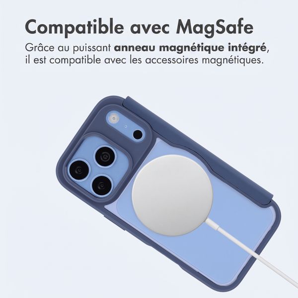 imoshion Bookcase transparente avec MagSafe Apple iPhone 18 Pro Max / 17 Pro Max - Bleu
