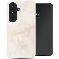 Selencia Coque arrière Vivid avec MagSafe Samsung Galaxy S26 Plus - Golden Beige Marble