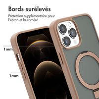 Accezz Coque Ring Stand avec MagSafe Apple iPhone 13 Pro Max - Marron