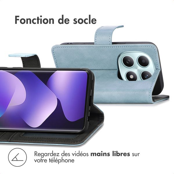 imoshion Étui de télephone portefeuille de luxe Xiaomi Redmi Note 15 (5G) - Bleu clair