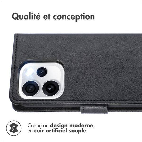 imoshion Étui de télephone portefeuille de luxe Oppo Reno15 Pro (5G) - Noir