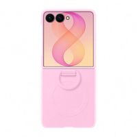 Samsung Coque Silicone Magnet Cover Ring Samsung Galaxy Z Flip 8 - Rose