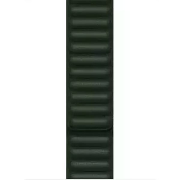 Apple Bracelet Leather Link Apple Watch | 44/45/46/49 mm - Taille M/L - Sequoia Green