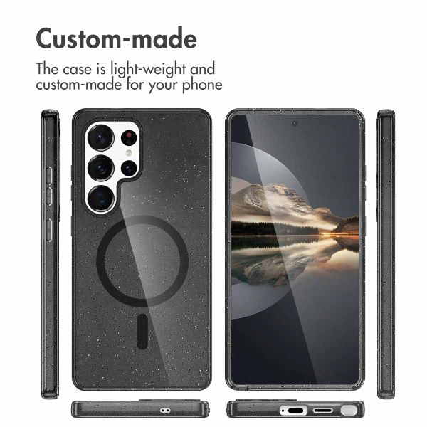 imoshion Coque Pailletée avec MagSafe Samsung Galaxy S24 Ultra - Glitter Noir