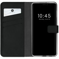 Selencia Étui portefeuille en cuir véritable Apple iPhone 13 Pro - Noir