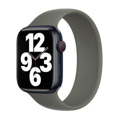 Apple Bracelet Boucle unique en Silicone Apple Watch | 38/40/41/42 mm - Taille 1 - Olive