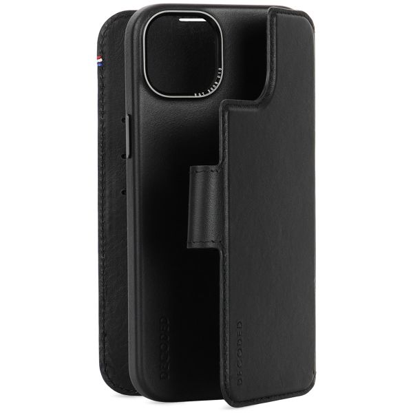 Decoded Portefeuille détachable 2 en 1 en cuir Apple iPhone 15 Plus - Noir
