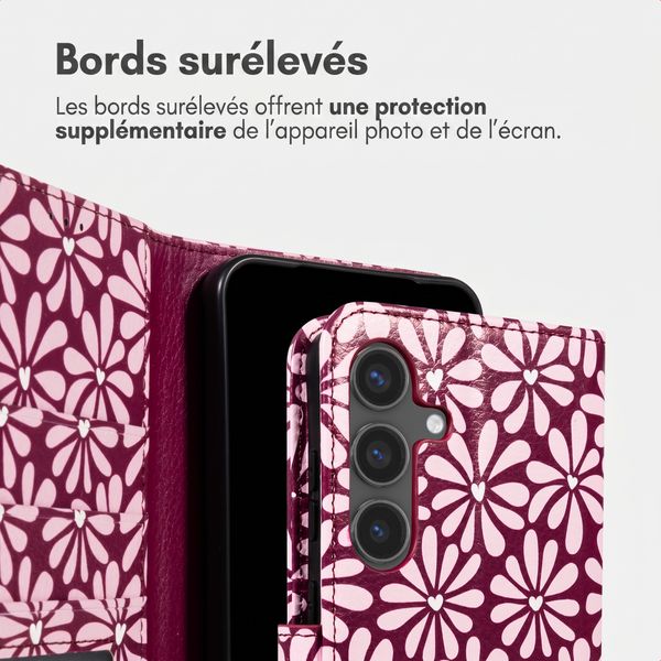 imoshion Étui de télephone portefeuille Design Samsung Galaxy S25 - Bloom Love Blush