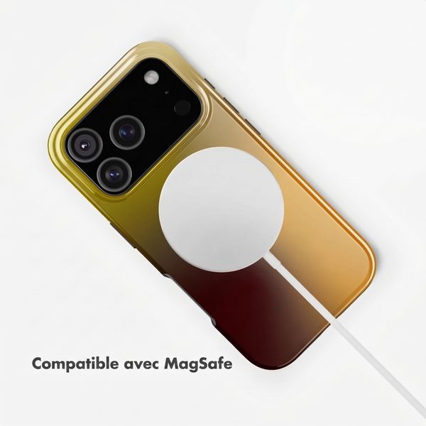 Selencia Coque arrière Vivid avec MagSafe Apple iPhone 18 Pro Max / 17 Pro Max - Gradient Olive Dust