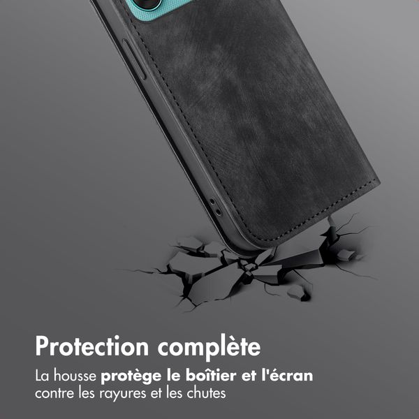 imoshion Étui de téléphone portefeuille Slim Motorola Moto G57 Power - Noir