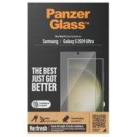PanzerGlass Film de protection d'écran anti-bactérien Refresh Ultra-Wide Fit avec applicateur Samsung Galaxy S24 Ultra