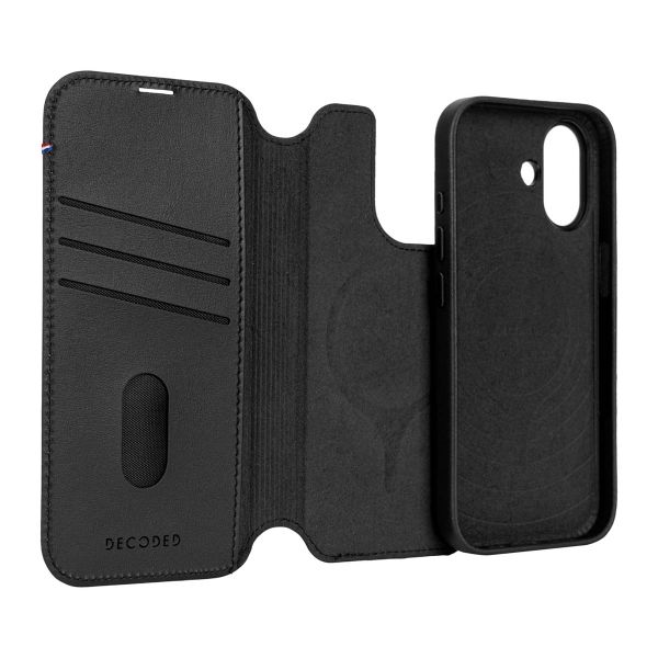 Decoded Portefeuille détachable 2 en 1 en cuir MagSafe Apple iPhone 17 - Noir