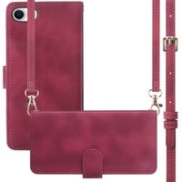 imoshion Etui de télephone portefeuille avec cordon Apple iPhone SE (2022 / 2020) / 8 / 7 - Rouge