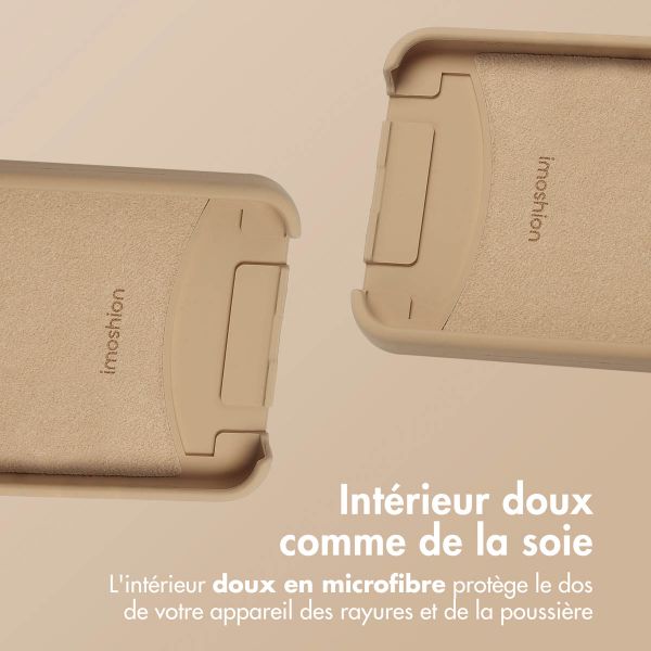 imoshion Coque arrière Color avec cordon amovible et MagSafe Samsung Galaxy S25 / S24 - Beige