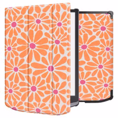 imoshion Design Trifold Hard Sleepcover Pocketbook InkPad X Pro - Orange Flowers Connect