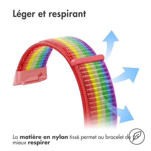 imoshion Bracelet en nylon Fitbit Charge 5 - Taille S - Rainbow