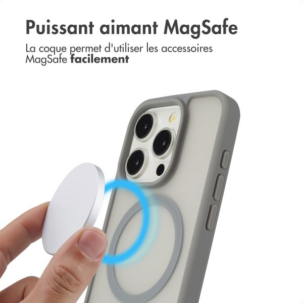 imoshion Coque Color Guard avec MagSafe Apple iPhone 15 Pro - Gris